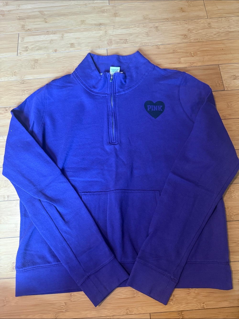 PINK Victoria's Secret Purple Half-Zip Pullover Sweatshirt